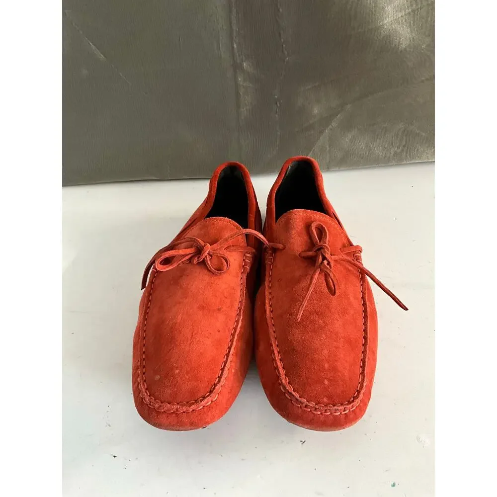 Aurelien SOFTEY SUEDE RED SUEDE DRIVING SHOES